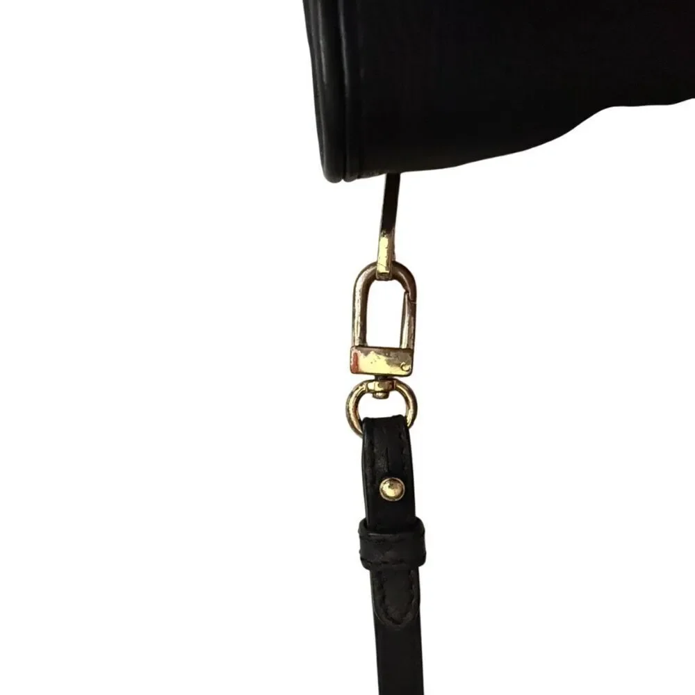 Tory Burch Black Leather Wristlet Wallet Clutch